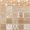 XZEIT 20 pezzi di modelli di modelli artistici per pittura di animali, stencil con stampa di animali, pagine da colorare riutilizzabili per scrapbooking, disegno, tracciamento,mobili fai da te(7,8 x 7