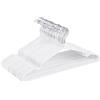 HOUSE DAY Grucce in metallo per camicie, 42 cm, resistenti, antiscivolo, salvaspazio, rivestite in gomma, resistenti, confezione da 40 (bianco)