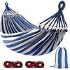 MOSFiATA Amaca da Giardino e Campeggio in Tessuto Resistente con Travi Antirollio e Borsa da Trasporto per Giardino Campeggio Escursionismo, Capacità di Carico 250kg