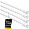 Bestlivings Confezione da 4 aste a pressione (Bianco) tecnologia a vite estensibile 60-90 cm, bastone per tende a pressione, per tende leggere, senza forare - senza incollare