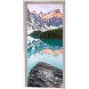 A.Monamour Adesivo Porta Autoadesiva Lago Morenico Acqua Turchese Montagne Con Alberi Forestali Di Neve Nel Parco Nazionale Del Canada Vinile PVC Adesivi per Porte Interne 3D Pellicola Adesiva Sticker