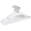 House Day - Set di 20 appendiabiti in metallo e plastica - appendiabiti per camicie, appendiabiti bianchi, appendiabiti salvaspazio, appendiabiti in gomma per vestiti, appendiabiti per adulti