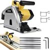 Victool Sega a immersione con guida da 2 x 700 mm e lama HW, profondità di taglio 57 mm, taglio inclinato da 0 a 45°, diametro 165 mm, per legno duro, compensato, laminato, altro