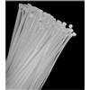 Menylon Fascette fermacavi bianche, confezione da 100, 250 mm x 4,8 mm, trasparenti con resistenza alla trazione di 22,7 kg, fascette autobloccanti in nylon per casa, ufficio, giardino