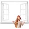 LDQBF Zanzariera Magnetica Impedendo,150x180cm Porta Rete di Ottima qualità Zanzariera Porta Finestra Totalmente Magnetica Porte per Balconi,Portefinestre Bianco
