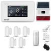 HUXGO® HXA006 Allarme casa senza fili WiFi + GSM 4G con wireless Sirena solare | Kit allarme con 1x rilevatore di movimento, 5x sensori per porte e finestre, telecomando | TUYA Smartlife App