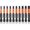 Viojrlly 10 Pezzi Set di Punte per Cacciavite Torx, Bit di Cacciavite Magnetico Impulsi, Lunghezza 50 mm, Codolo Esagonale da 1/4 per Avvitatori a Batteria (T10, 15, 15, 20, 20, 25, 25, 30, 30, 40)