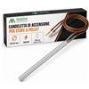 Mastro Aspirapolvere Candeletta Stufa Pellet, 300 Watts, Lunghezza 155 mm, ∅ 9.9 mm | Ricambio Compatibile, Sicuro, Resistente e Durevole, Sostituzione Semplice, Prestazioni Stabili