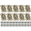 PATIKIL Piccole Cerniere per Scatole di Gioielli 1-5/8, 10pz 180 Gradi Mini Cerniere a Farfalla per Scatole di Gioielli con 40 Viti per Armadi in Legno Cassetti Falegnameria, Marrone