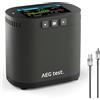 AEGTEST HOUND-3786 Rilevatore di radon per casa, LCD 3,5, aggiornamento 10 min, ricaricabile, monitoraggio continuo, allarme, grafici, esportazione PDF, pCi/L & Bq/m³ - Nero