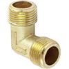 PATIKIL 3/8 BSP M/M Filo Aria Compressore, Gomito 90° Giunto Connettore Tubo Raccordo per Acqua Carburante Tubo, Oro Tono