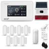 HUXGO® HXA006 Allarme casa senza fili WiFi + GSM 4G con wireless Sirena solare | Kit allarme con 1x rilevatore di movimento, 7x sensori per porte e finestre, telecomando | Compatibile con TUYA