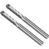CoCud 2Pz Lima Rotativa in Carburo Tungsteno Gambo 1/8 3mm Dia Strumento | per Lima Rotativa, Forma Cilindrica a Taglio Singolo, per Intagli Metallo