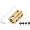 PATIKIL Albero Accoppiatore Connettore L22 x D16 6mm a 10mm Alesaggio Rigido Accoppiamento Motore Albero Giunto Connettore con Vite,Chiave per Stampanti 3D 1pz