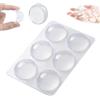 Cloxtralon Tappo in gomma autoadesivo per maniglie di porte e mobili, diametro 4 cm, trasparente antiscivolo