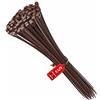 intervisio Fascette Plastica per Cablaggio 200 mm x 4,8 mm, Fermacavo Fascette Colorate Marrone Elettricista 200mm Nylon Cavi Stringicavo, 200 Pezzi