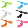 DNTESR Mini ventilatore per telefono cellulare 2 in 1 compatibile con iPhone, iPad, smartphone Android, tablet, colorato e potente, accessori estivi per telefoni cellulari (confezione da 6)