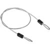 PATIKIL Sicurezza Acciaio Cavo 2.5mm x 0.5m/1.64ft Cavo Antifurto Rivestito Bagaglio Blocco Filo Corda con Doppio Cerchio Sicurezza per Esterni, Bici, Porte, Lampade, Trasparente