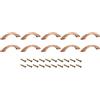 PATIKIL 65mm Foro Distanza 95mm Lunghezza Legno Tiri Pomelli, 10pz Armadio Mobili Cucina Tiri Maniglie per Comò Cassetto Armadio