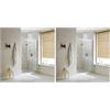 GT-LUX PARETE PORTA NICCHIA BOX DOCCIA IN VETRO 6MM APERTURA SCORREVOLE 125x190 CM TRASPARENTE O OPACO DA 122/123 A 126 CM (TRASPARENTE)