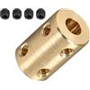 PATIKIL Alesaggio Rigido Attacco Set Vite L22XD14 Rame Da 5mm a 6mm | Albero Attacco Connettore, Motore Accessori