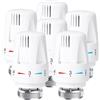 Lucgifou TRV, valvola termostatica per radiatore, testa standard M30 x 1,5, testa termostatica, valvola di ricambio intelligente per radiatore, sistema di riscaldamento per casa e ufficio (6 pezzi)