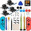 VGBUS Joycon Joystick di ricambio, confezione da 4, kit di riparazione Joycon di ricambio per controller Fix Drift Nintendo Switch Joy-Con/Switch Lite/Switch OLED-32 pezzi (32 pezzi)