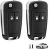 Zescyha 2 Pezzi Guscio Chiave Auto 2 Tasti Cover Telecomando Compatibili con Chevrolet Aveo Matiz Cruze Captiva Spark Orlando Trax e Opel Astra Insignia Mokka Vectra Corsa Zafira Karl Adam Cascada Meriva B