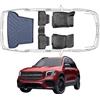 Trimak Passgenau 3D Fussmatten & Kofferraumwanne Auto Set Kompatibel mit Mercedes GLB X247 Obere 2019-2024 Auto Zubehör Gummimatten & Kofferraummatte Autos Allwetter Geruchlos Schwarz