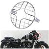 KATUR Universal 7inch Moto Faro Copertura della Maglia protettore Protezione Quadrata/Copertura d'Argento rombo