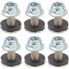 Aramox Kit Viti Dado Rondella M6, 16 Set Kit Viti Dado Rondella Bullone Parafango Kit di Fissaggio Filettatura M6 per 50cc 70cc 90cc 110cc 125cc ATV Quad 4 Ruote