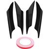 Keenso 4PCSUNIVERSAL ABS in fibra di carbonio auto corpo anteriore antiurto splitter auto paraurti anteriore spoiler pinne Canards Trim kit con nastro adesivo