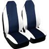 Auto Accessori Lupex | Coprisedili auto compatibili con Smart fortwo 450 prima serie dal 1998 al 2007, Blu Bianco, Made in Italy, set coppia copri sedili in ecopelle e policotone