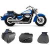 WinNet Borse Laterali valigie da Moto Rigide in Pelle rigida Bisacce Stile Custom compatibili con Honda Shadow 750 1100 custom