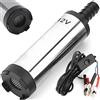 Retoo Pompa Acqua e Olio con Clip, 12V, 38mm, 12 l/min Pompa Sommersa Elettrica, Combustibile con Filtro, Diesel Aspirazione per Olio Gasolio e Acqua per Auto, Barca, Caravan, Marino