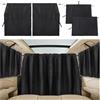 ZATOOTO 180 * 110 cm Auto Tende Privacy Divisorie, Parasole per Camper | 3 Pezzi, Camoscio Sintetico, Montaggio con Corda, Chiusura Magnetica, Rimovibile, Oscurante, Parasole Posteriore