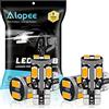 Alopee 4-Pack Lampadine LED W5W T10 501 12V-Canbus Senza Errori, 10 SMD 5730 Luci Posizione LED Ambra per Auto Luci Scalino Cortesia, Luci Targa, del Bagagliaio, Porta, Lettura