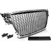 V-MAXZONE PARTS Griglia anteriore cromata stile RS compatibile con Audi A4 B8 berlina Avant 2008-2011, griglia a nido d'ape