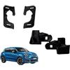 Generico coppia gommini rinforzati DX-SX supporto mensola cappelliera baule Fiat 500X (gommini + ganci, 2)