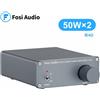 Fosi Audio 2 canali TPA3116D2 Amplificatore audio stereo in classe D 50W X 2 - V1.0 Amplificatore di potenza per altoparlanti passivi domestici