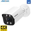 ASECAM Telecamera IP 8MP 4K Rilevazione facciale esterna Ai H.265 Onvif RTSP Visione notturna a colori Telecamera di sicurezza audio umana POE Xmeye