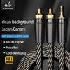 ATAUDIO Cavo audio HiFi da 3,5 mm a 2rca 6N OFC AUX 3,5 jack stereo RCA Y cavo sdoppiatore per MP3 MP4 PC amplificatori telefoni mixer