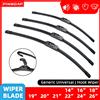 pinmoap Spazzole tergicristallo auto universali a U in gomma morbida senza telaio 14" 16" 18" 19" 20" 21" 22" 24" 26"