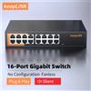 keepLiNK Switch Ethernet Gigabit a 16 porte KeepLink Plug and Play non gestito