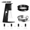 MHW-3BOMBER Strumento WDT Strumento di distribuzione per caffè espresso con supporto magnetico, set di imbuti dosatori per agitatore ad ago da caffè con gamma regolabile