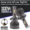 D SERIES Lampadina per fari auto H7 LED 12V 6000K H1 H4 H11 9005 9006 9012 CANbus Nessun errore 100W 20000LM Lampada automatica Luci bianche a fascio alto e basso