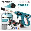 YOFIDRA 220Bar Brushless Elettrico Ad Alta Pressione Lavatrice Pistola 3 Gear Casa Auto Lavaggio Acqua Pistola A Spruzzo Per Makita 18V Batteria Spille