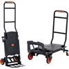 SucceBuy Carrello pieghevole da 300 libbre Carrello con piattaforma leggera in alluminio Carrello portaoggetti telescopico portatile per lo shopping in movimento
