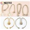 Meetee 2/4/10P Fibbia ad anello a U in metallo per collare di vestiti Chiusura decorativa Fibbie a doppia testa Gancio di collegamento per cinturino bikini Accessorio