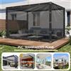 GKXLH Telone parasole impermeabile in PVC con occhielli 400 g/m2 Telone di protezione UV per gazebo Giardino Balcone Protezione della privacy
